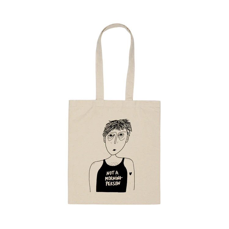 Borsa in cotone Helen B "Not a morning person"