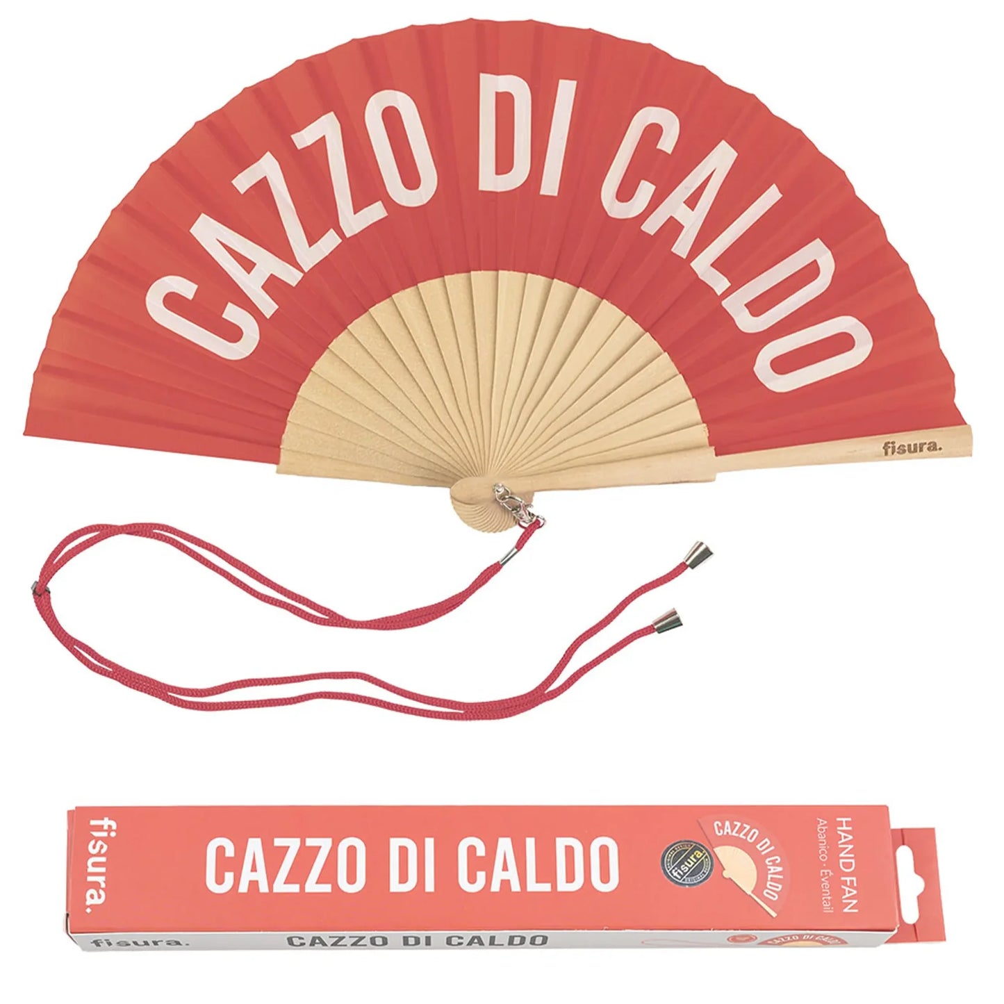 Ventaglio con Cordino – Accessorio Estivo con Scritte Divertenti
