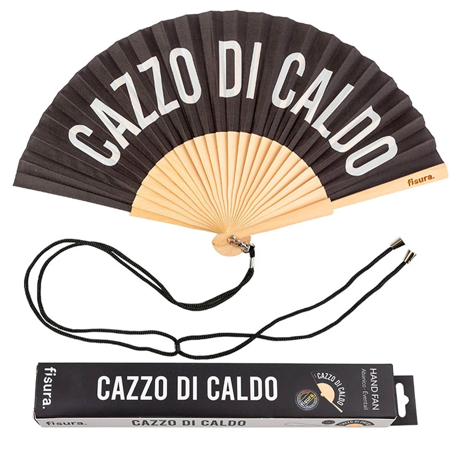 Ventaglio con Cordino – Accessorio Estivo con Scritte Divertenti