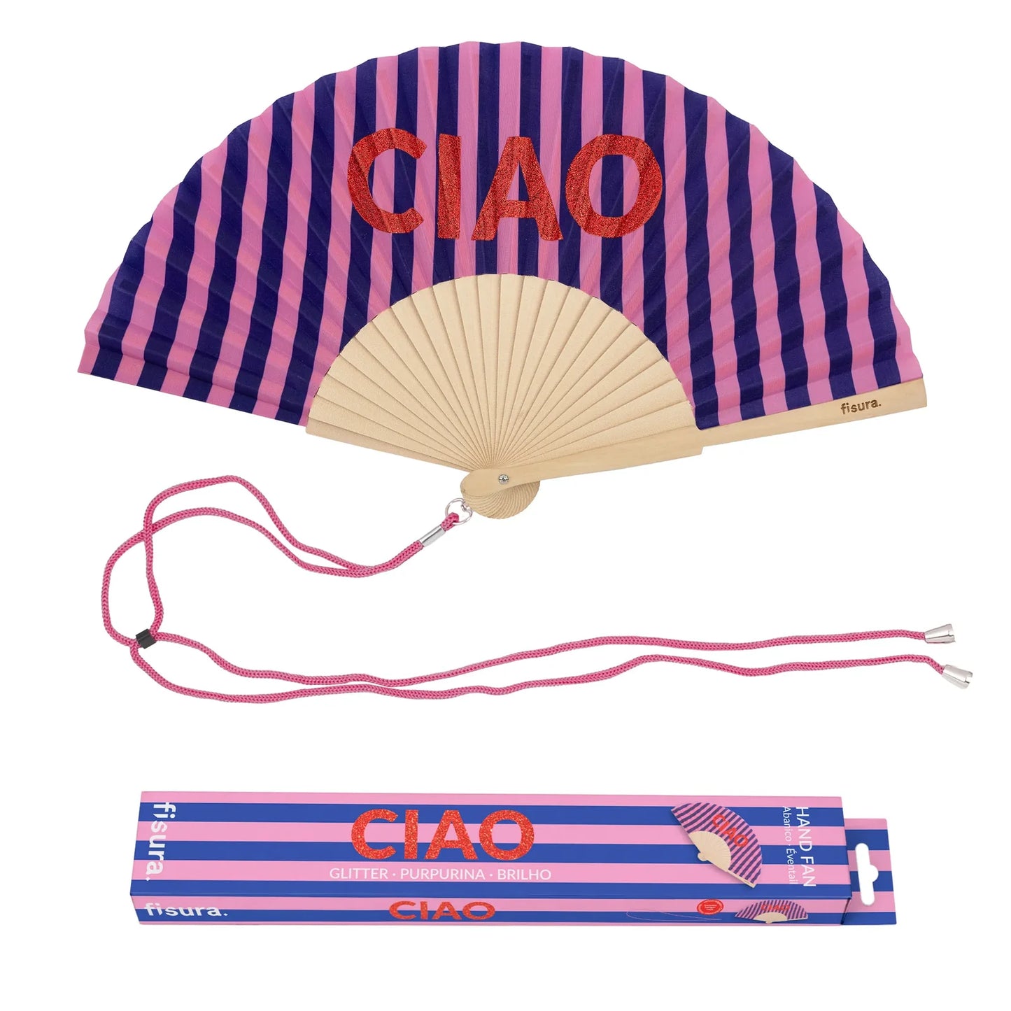 Ventaglio con Cordino – Accessorio Estivo con Scritte Divertenti