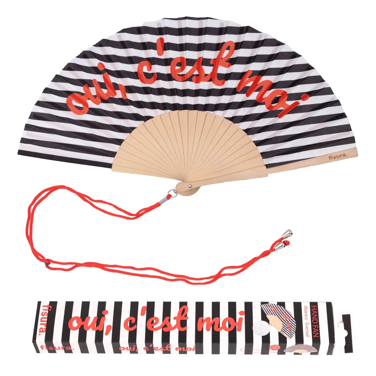 Ventaglio con Cordino – Accessorio Estivo con Scritte Divertenti