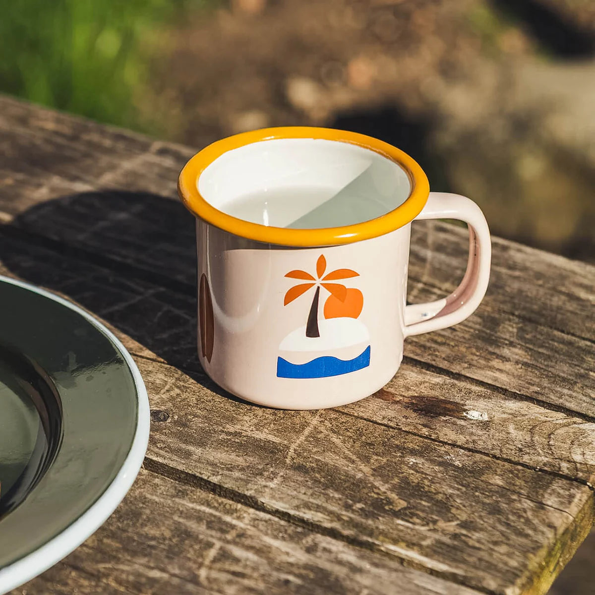 Tazza da caffè smaltata "Offroad Camping" - Roadtyping